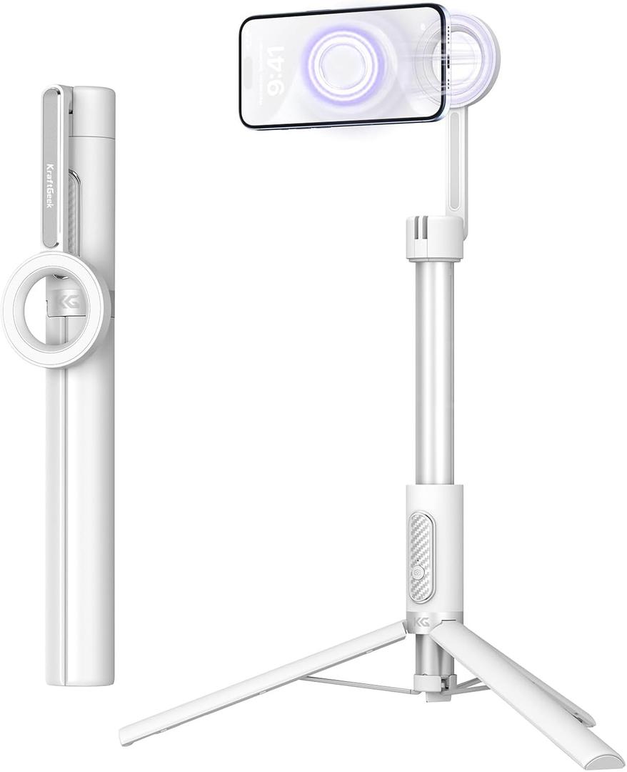Magnetic Selfie Stick & Tripod for iPhone, 64' Phone Stand with Remote for Cell Phone iPhone 16 Pro Max