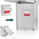Magula 60 Amp Spa Panel with 3-Pole 60 Amp GFCI Breaker Included UL Listed Extra Spaces for Branch Circuits Outdoor Rated Weatherproof Box for Spa with Knockouts