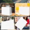 qiqee 50-Packs White Paper Gift Bags with Handles Bulk 12.6"x4.3"x10" Wide Large Size Party Favor Bags Multiple Uses