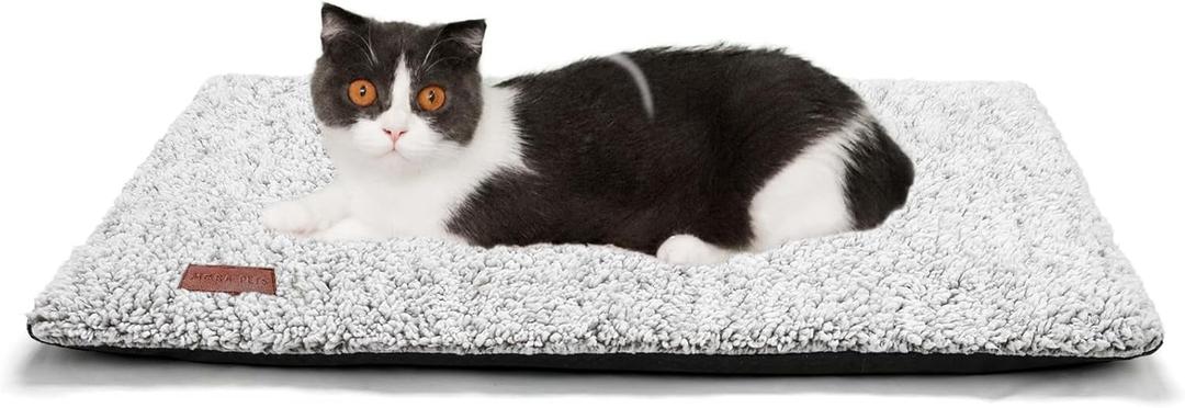 Self-Warming Cat Bed Self-Heating Cat Dog Mat 24 x 18 inch Extra Warm Thermal Pet Pad for Indoor Outdoor Pets with Removable Cover Non-Slip Bottom Washable Non-Electric
