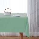 NLMUVW 52 Inch Square Vinyl Tablecloth, Heavy Duty Small PVC Table Cover 100% Waterproof Wipe Clean Table Cloth for Kitchen Dining Picnic, Sage Green, 52 x 52 inch