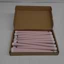 Macarrie 24 Packs Flameless Taper Candles Battery Operated Fake 11 Inch Long Candle Light LED Flameless Candlesticks Flickering Tapered for Wedding, Halloween, Christmas(Pink)
