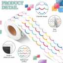 5 x Fuutreo 65ft Bulletin Board Borders Classroom Decorations Colorful Strip Straight Border Trim Roll Back to School Chalkboards Whiteboards Office Home Walls Decor(Pastel Wave)