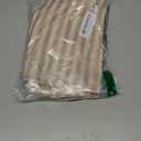 jinchan Tie Top Linen Kitchen Curtains 24 Inches Striped Tier Curtains Farmhouse Modern Cafe Style Small Window Treatments Airy Light Filtering Rod Pocket for Living Room Bathroom 2 Panels Tan