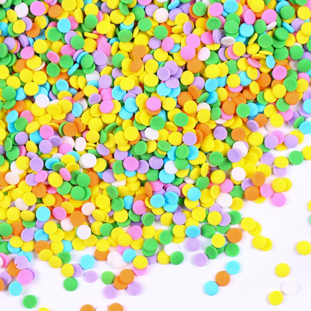 2 x Easter Sprinkles for Cake Decorating Edible Rainbow Confetti Yellow Green Blue Pastel Sprinkles Mix 7 ounce for Cookies Chocolate Ice Cream Cupcake Topper (EXP 12/17/26)