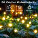 Solar Lights Outdoor Garden Decor: Waterproof Solar Firefly Lights for Yard Landscape Pathway Patio Lawn - Warm White Solar Powered Swaying Lights for Outside Lighting Decorations - 2 Pack 16 LED