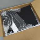 Yoobure Side Table with Storage, LED Night Stand with Charging Station, End Tables Living Room, Nightstand for Bedroom with Adjustable Fabric Drawer, 3-Tier Wood Bedside Table, Black