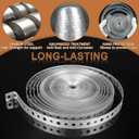 Galvanized Metal Pipe Strap 3/4-Inch x 100-Feet 24-Gauge for Pipe Support Hanging and Flexible Trimming with Holes