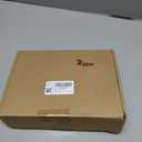 Riyiper 3 Pack Women's Half Sleeve Tops Crewneck 1/2 Sleeve T Shirts Elbow Length Tops Slim Fit Cotton Blend Basic Tees (Medium, Black, White, Haze Blue)