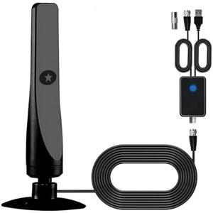 Broadwave TV Antenna 2025, Wave max TV Antenna 2025, with Amplifier Signal Booster, Miles Coverage Range Supports 4K 1080p for Smart HDTV and Older TV, Easy Installation (1 pc)