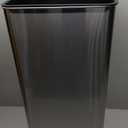 EKO Hudson Slim 50L / 13.2 Gallon Kitchen Trash Can with Lid, Stainless Steel Step Garbage Can for Kitchen or Home, Space-Saving Garbage Can with Soft Close Lid, Stay-Open, Liner Ring, Handle