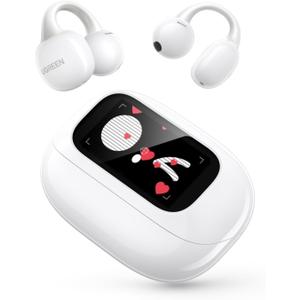 UGREEN S6 Magic Clip-Type Earbuds, Open-Ear Earbuds, with LCD Smart Display, Open-Ear Type, Bluetooth 5.4 0.5 inch (12 mm) Drivers, Total 30 Hours Playback, DNN Noise Canceling