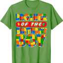 Brother Birthday Boy Building Bricks Family Party Decor T-Shirt, Size Youth S