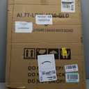Linen Bulletin Board 24 x18 Inches, White Pin Board Vision Board, Gold Aluminum Framed Fabric Cork Board for Home Office Wall Decor, 10 Push Pins