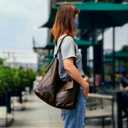 4-in-1 Convertible Crossbody Backpack Purse for Women, Large Soft Vegan Leather Casual Daily Work Travel Hobo Bag (PU Brown)