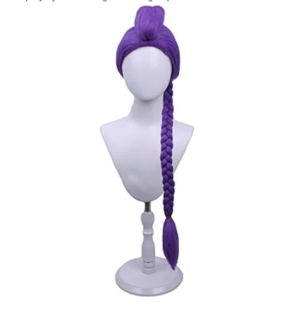 Kids Purple Braided Wig for Girls Child Long Braid Purple Wig Cosplay Synthetic Wigs with Wig Cap