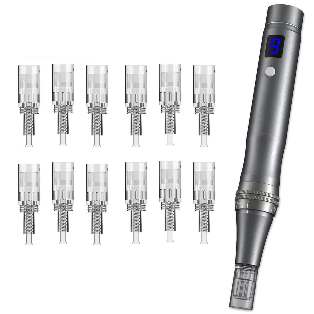 Derma Roller Pen 0.25mm, Microneedling Pen At Home Use, Microneedle Skin Care Tool for Men Women Home Use