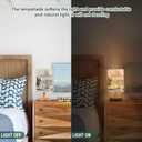 Western Cowboy Bedside Table Lamp for Bedroom Nightstand, Small Eye Care LED Desk Reading Lamp USB Port Wood Base Round Flaxen Fabric Shade for for Kids Room Living Room Office Desk