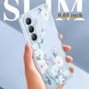 GVIEWIN for Samsung Galaxy S26 Plus Case, Clear Floral Slim Shockproof Protective Women Phone Case, Non-Yellowing, with Screen Protector&Camera Lens Protector for S26 Plus 6.7", Hibiscus