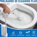 KOKL Disposable Toilet Brush, Toilet Bowl Cleaner Brush with 50PCS Toilet Brush Refills, Toilet Cleaner Refill Pads, Disposable Toilet Bowl Brush and Storage Caddy for Bathroom Cleaning(1-Set)