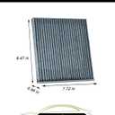 Cabin Air Filter w/Activated Carbon for RAM 1500 (20162025), 2500, 3500, Jeep Wagoneer (20222025), Grand Wagoneer, Mazda 6, CX-7, OE# EG21-61-P11, 68318365AA, CF11671