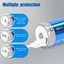 Rechargeable Lithium D Batteries with 4 in 1 USB-C Charge Cable