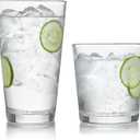 Libbey Preston Tumbler and Rocks Glass Cups Set, All Purpose Everyday Drinking Glasses Set of 16, Glassware Drinking Glasses for Birthdays, Dinners, 16 Ounces