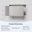 Shower Niche No Tile Needed 24 x 12, Niche for Shower Wall, Insert Tile Ready Recessed, Over Mount Installation, Brushed Nickel, 24w 12h With Single Shelf