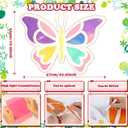 2 Pack Butterfly Suncatcher Wings Craft Kit Large DIY Fairy Wings Butterfly Wings Paper Crafts for Outdoors Decor Birthday Gifts Creative Art Projects Activity