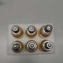 AMDTU E12 Chandelier Light Bulbs 40 Watt 2000K Soft Yellow, Ultra-Thin Spiral Filament Dimmable Led Edison Warm Light Bulbs Candelabra, Ceiling Fan Candle Amber Light Bulb, T25 E12 Bulb 4W, 6 Pack