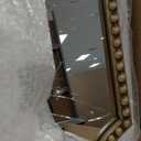 24"x36" Mirror for Wall, Scalloped Corners Rectangle Decorative Mirror, Metal Beaded Frame Accent Wall Decor for Bathroom, Entryway, Mantel, Antique Gold