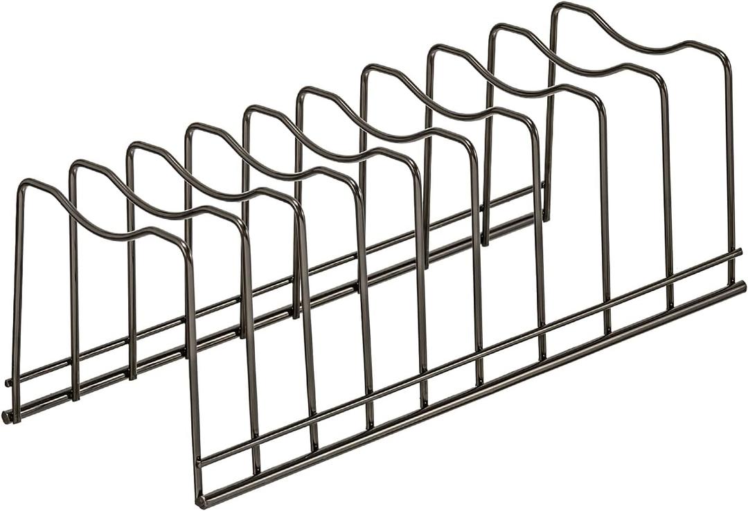 Pot&Pan Lid Rack Holder Organizer, Rest Cutting Board, Baking Sheet, Stainless Steel, Satin Nickel