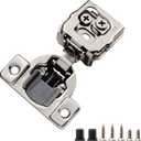10 Pack 1 Inch Overlay 3D Soft Close Hinges for Face Frame Kitchen Cabinet, 3 Way Adjustability, Quiet Self-Closing Door, 105 Degree