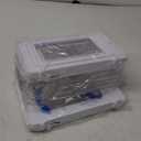 Delamu 2-Tier Multi-Purpose Bathroom Under Sink Organizers and Storage, Stackable Kitchen Pantry Organization, Pull Out Medicine Cabinet Organizer with Movable Dividers, White, 2 Pack