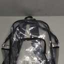 Vorspack Clear Backpack Heavy Duty - Large Clear Backpacks for School See Through Bookbag for Girls Boys Transparent Bag for Work, Concert, College - Black