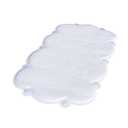 SlipX Solutions Cloud Shaped Non-Slip Bathtub & Shower Mat 17 x 29, Soft Loofah Cushioning for Sensitive Feet, Built-in Product Protection, Machine Washable, White