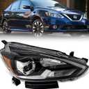 Headlights Assembly Fit For 2016-2019 Nissan Sentra 2016 2017 2018 2019 16 17 18 19 Nissan Sentra LED (Right Side)
