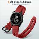 2 x GEAK 22mm QuickFit Replacement Compatible for Garmin Fenix 7/6/5 Watch Band, Sport Strap for Garmin Instinct Band/Instinct 2 Watch Bands, Soft Wristband for Approach S60/S62/Garmin Forerunner 945/935