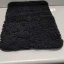 OLANLY Bathroom Rugs 24x16, Extra Soft Absorbent Chenille Bath Rugs, Rubber Backing Quick Dry, Machine Washable Bath Mats for Bathroom Floor, Tub and Shower, Home Decor Accessories, Black