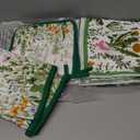 Leinuosen 6 Wild Flower Kitchen Towels Kitchen Decor and Accessories Set Floral Plant Oven Mitts and Pot Holders Sets Farmhouse Absorbent Dish Towels for Cooking Baking Grilling (Multicolor) (Green)