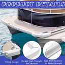 Pangda 2 Pack Pontoon Corner Boat Fenders PVC Dock Bumpers for Docking Boat Aluminum Corner Cap 9 x 9 x 4 Inch Pontoon Accessories UV-Resistant for Marine Cushioned Protection