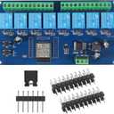 AC/DC Power Supply ESP32 Development Board Programmable Development Board Wireless WiFi 8 Way Channel 5V Relay Module ESP32-WROOM-32E for Arduino