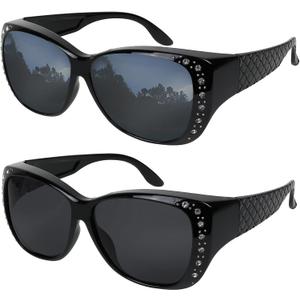 Sunglasses that Fit Over Glasses for Women UV Protection Polarized and HD Vision Fitover Eyeglasses