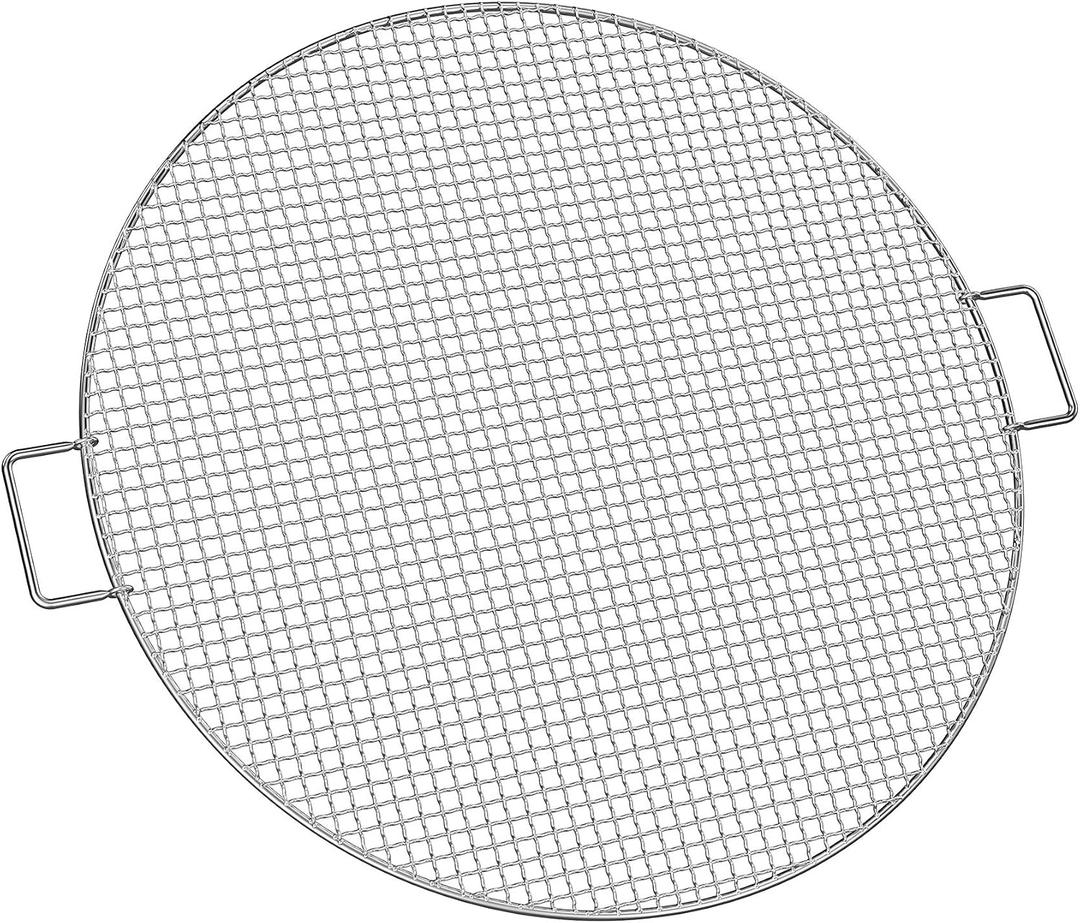 Stanbroil Fire Pit Cooking Grill Grate - Outdoor Round BBQ Campfire Grill Grid - Camping Cookware - Stainless Steel, 24 Inch