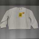 B Duck 120/60 Baby Girl Long Sleeve Ruffle Crewneck Pullover Sweatshirt Sweater Outfits Solid Color Casual Clothes