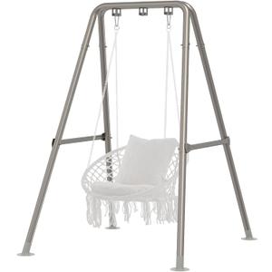 G TALECO GEAR Hammock Chair Stand,Heavy-Duty Steel Hammock Stand,300LBS Multi-Use Swing Stand for Outdoor IndoorHammock Chair not Include (Silver)
