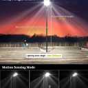 Gefolly Solar Street Lights Outdoor, Commercial Parking Lot Light, 6500K Dusk to Dawn IP67 Security Flood Lights Motion Sensor Led Lamp for Basketball Court, Road, Yard (SL-6000W, 600000LM)
