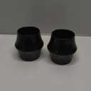 KRUVE CASCADE Porcelain Coffee Cups, 2.5oz Double-Walled Espresso Cups, Sensory Espresso Coffee Mug Set for Heat Retention, Black Porcelain Drinking Glasses with Enhanced Aroma, Elegant Cup Design