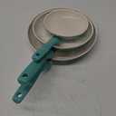 GreenPan Rio Healthy Ceramic Nonstick 7" 9.5" and 11" Frying Pan Skillet Set, PFAS-Free, Dishwasher Safe, Turquoise