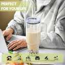 Glass Cups with Lids and Straws 40 oz Glass Tumbler with Straw and Lid 2 Pack Glass Tumbler with Handle Wide Mouth Iced Coffee Cups for Smoothies, Soda, Tea, with Acrylic Lids